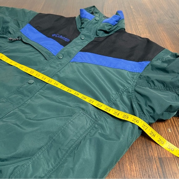 Vintage Columbia Powder Keg Ski Jacket Blue Green Mens Large w/ Coat Insert Warm - Picture 15 of 16